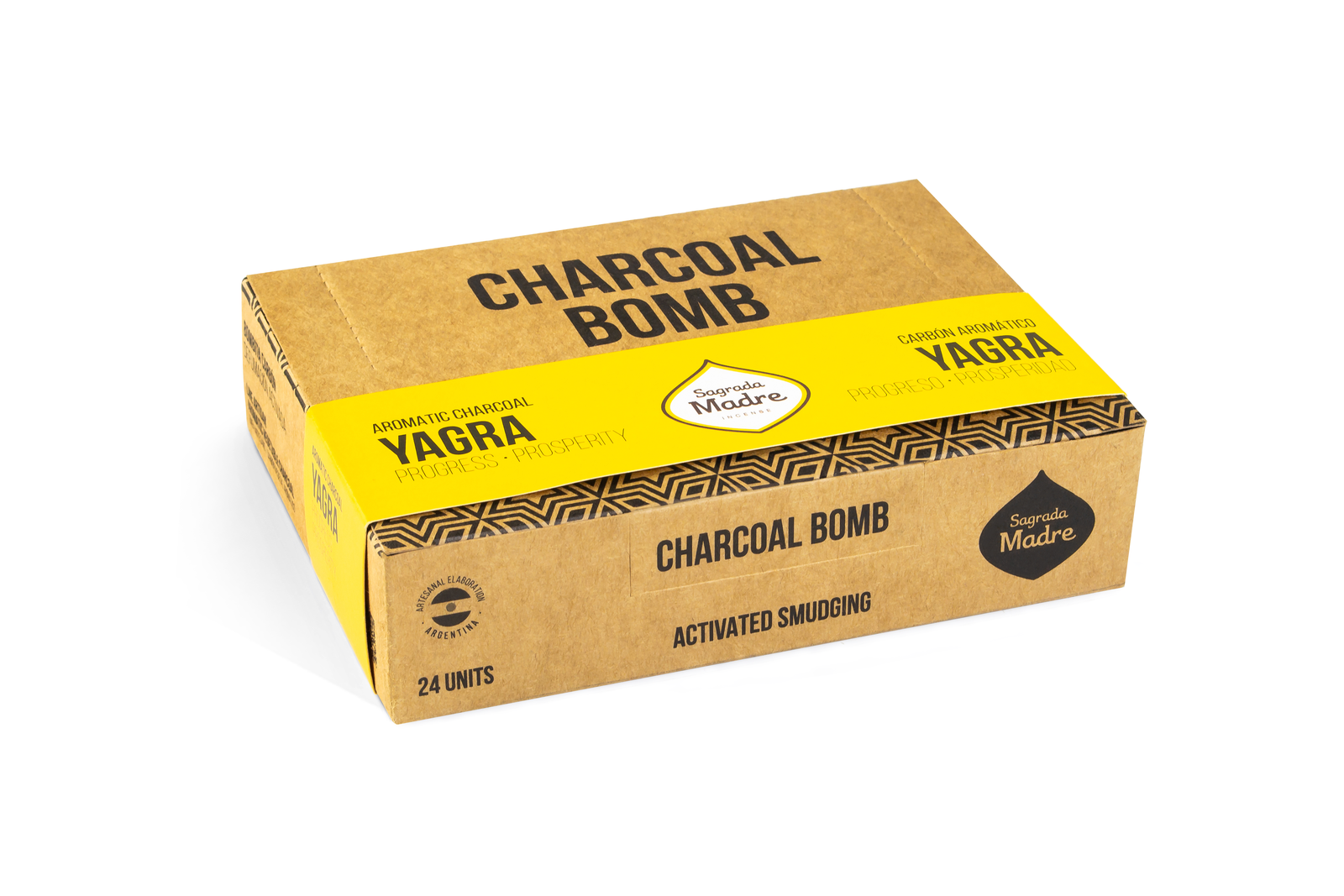 Sagrada Madre – Bomba Carbón - Aktiv-Räucherkohle - Yagra - 24 Stk.