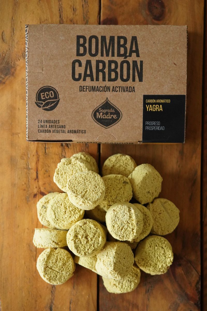 Sagrada Madre – Bomba Carbón - Aktiv-Räucherkohle - Yagra - 24 Stk.