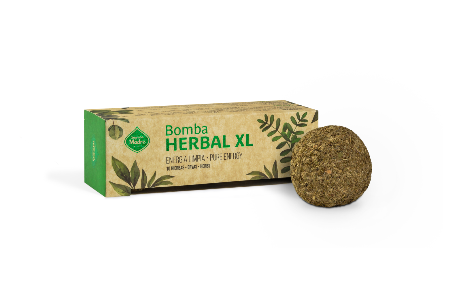 Sagrada Madre – Bomba Herbal XL - Kräuter-Räucherkugeln - Klare Energie - 3 Stk. XL