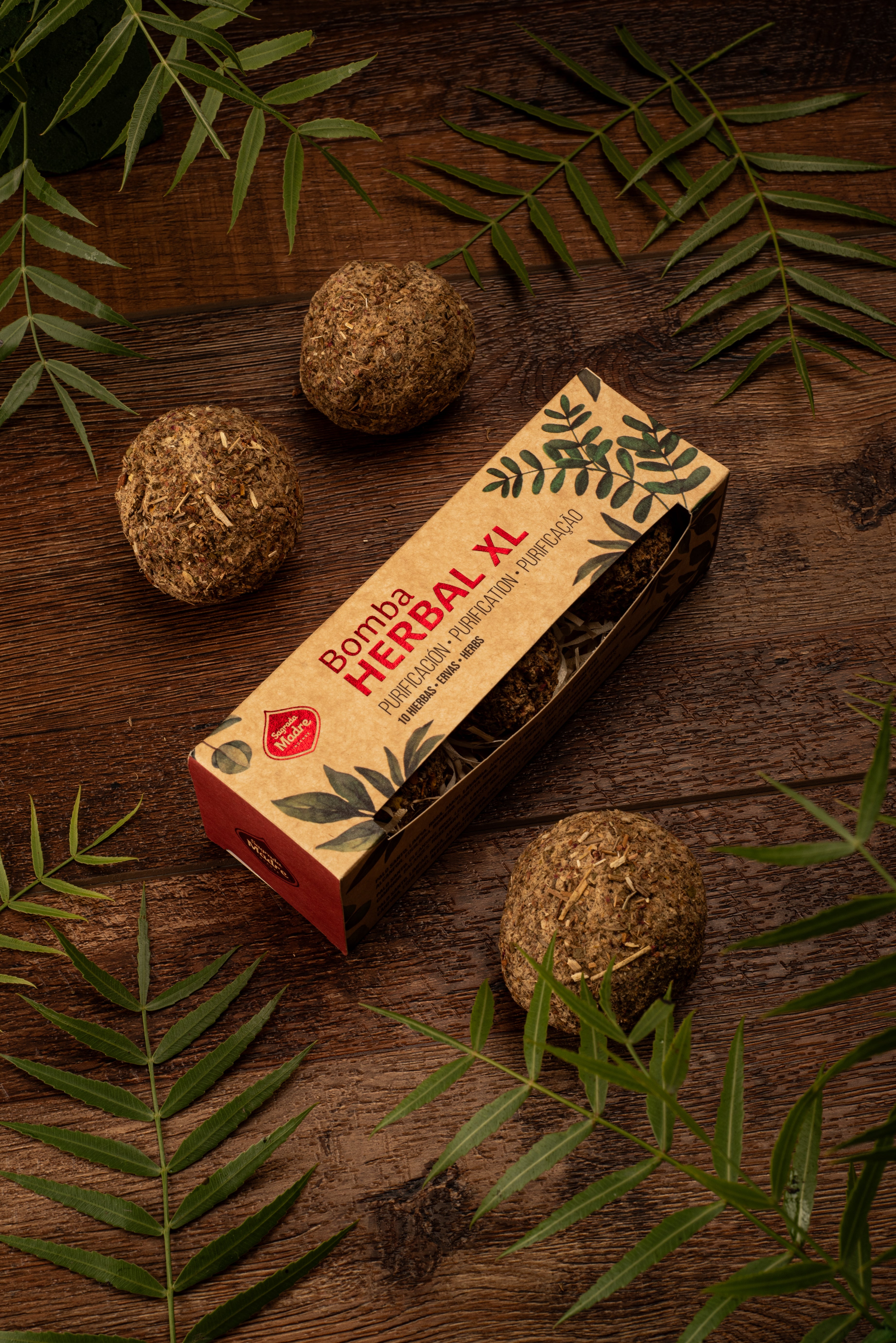 Sagrada Madre – Bomba Herbal XL - Kräuter-Räucherkugeln - Reinigung - 3 Stk. XL