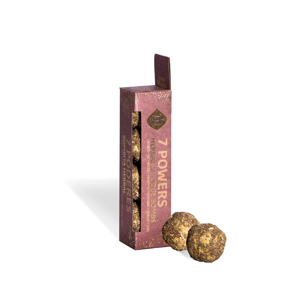 Sagrada Madre – Bombita Herbal - Räucherkugeln - 7 Kräfte - 4 Stk.