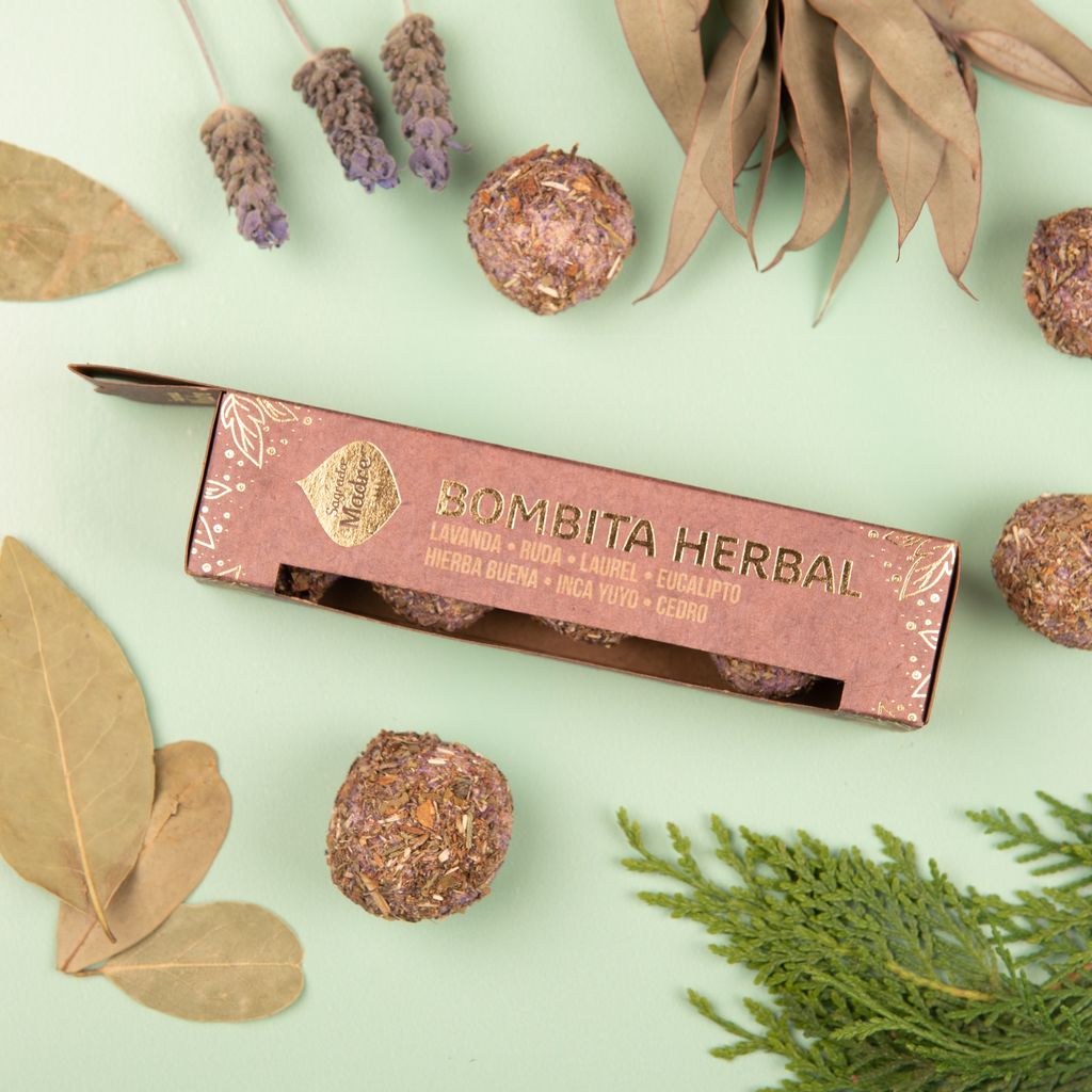 Sagrada Madre – Bombita Herbal - Räucherkugeln - 7 Kräfte - 4 Stk.