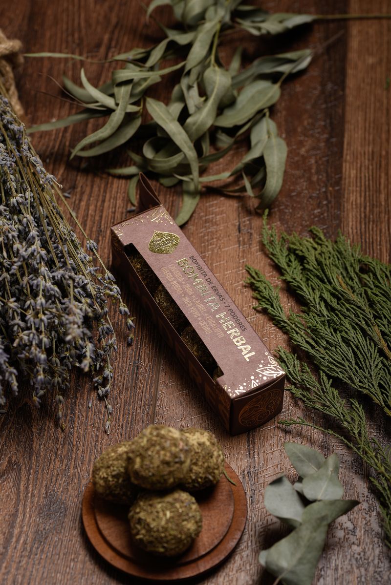 Sagrada Madre – Bombita Herbal - Räucherkugeln - 7 Kräfte - 4 Stk.