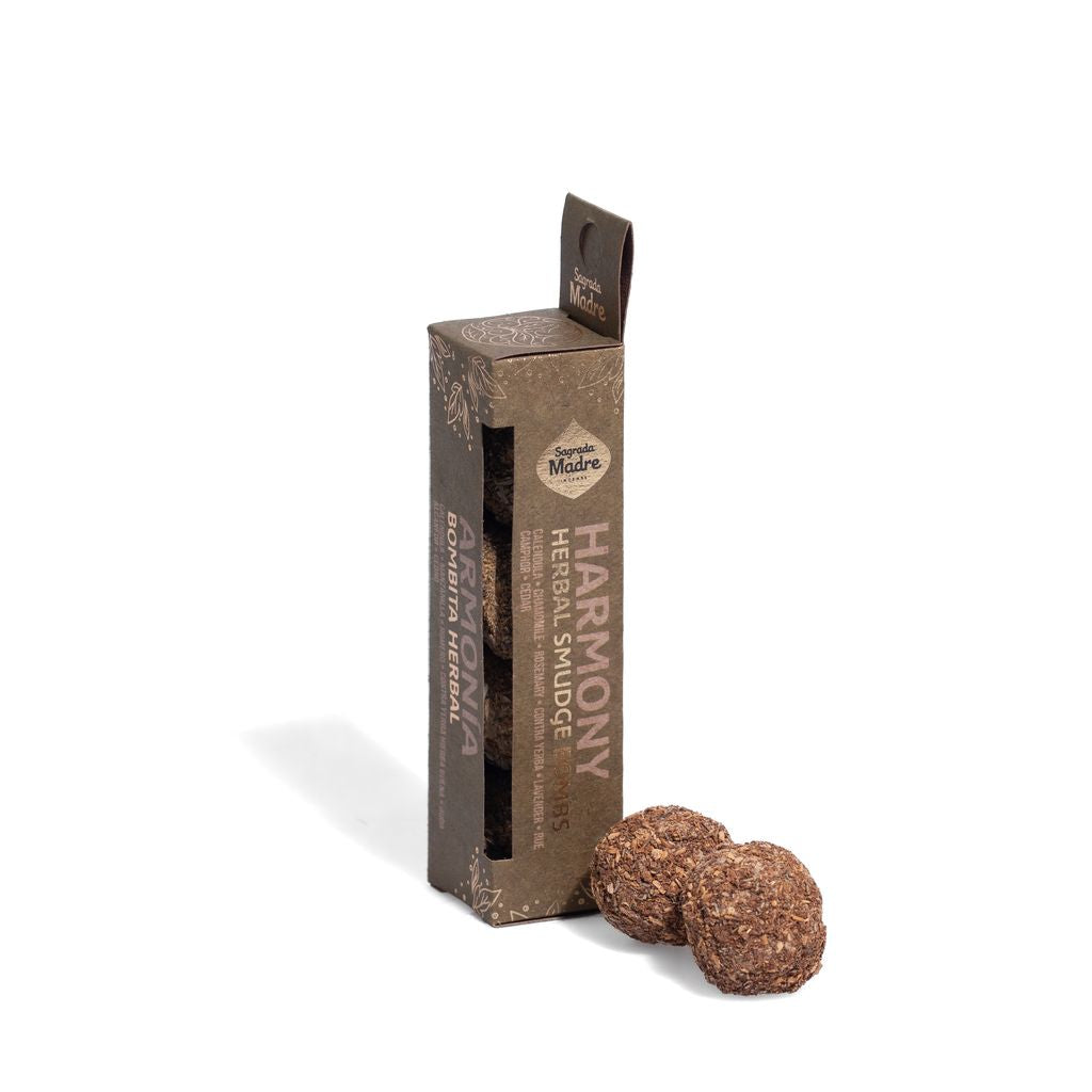 Sagrada Madre – Bombita Herbal - Räucherkugeln - Harmonie - 4 Stk.