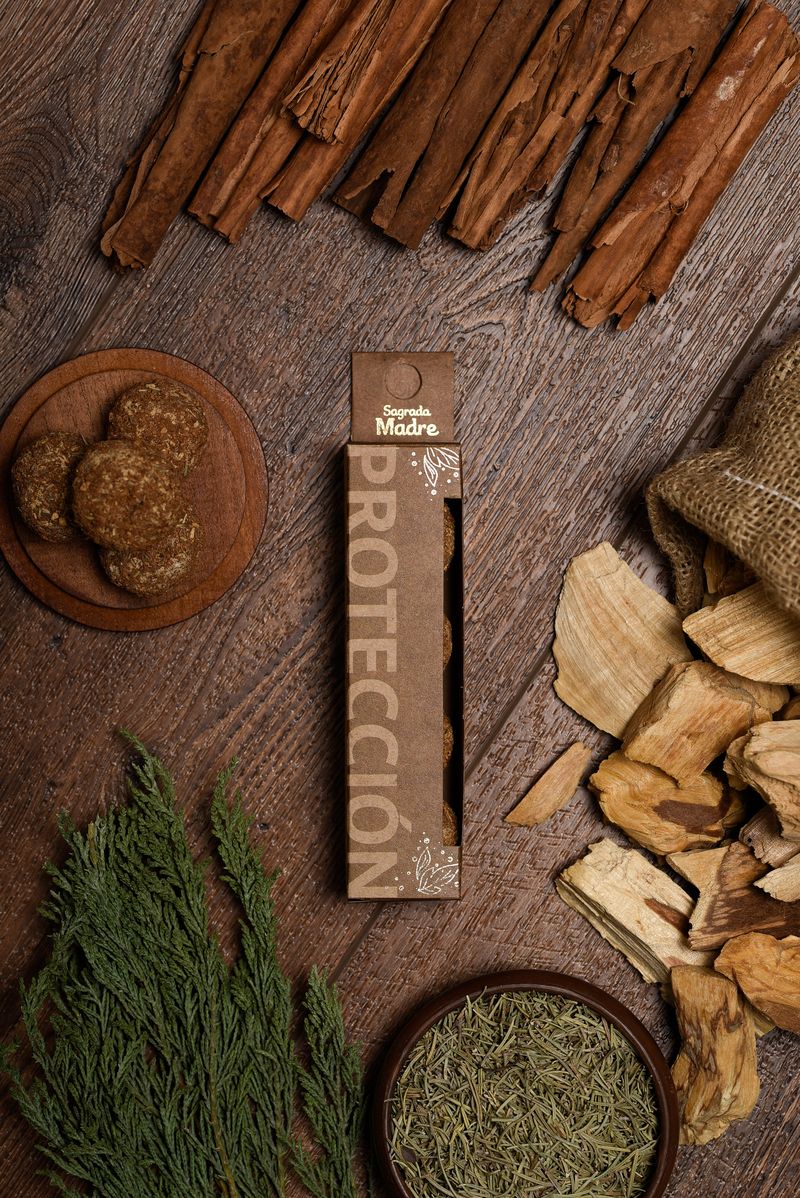 Sagrada Madre – Bombita Herbal - Räucherkugeln - Schutz - 4 Stk.