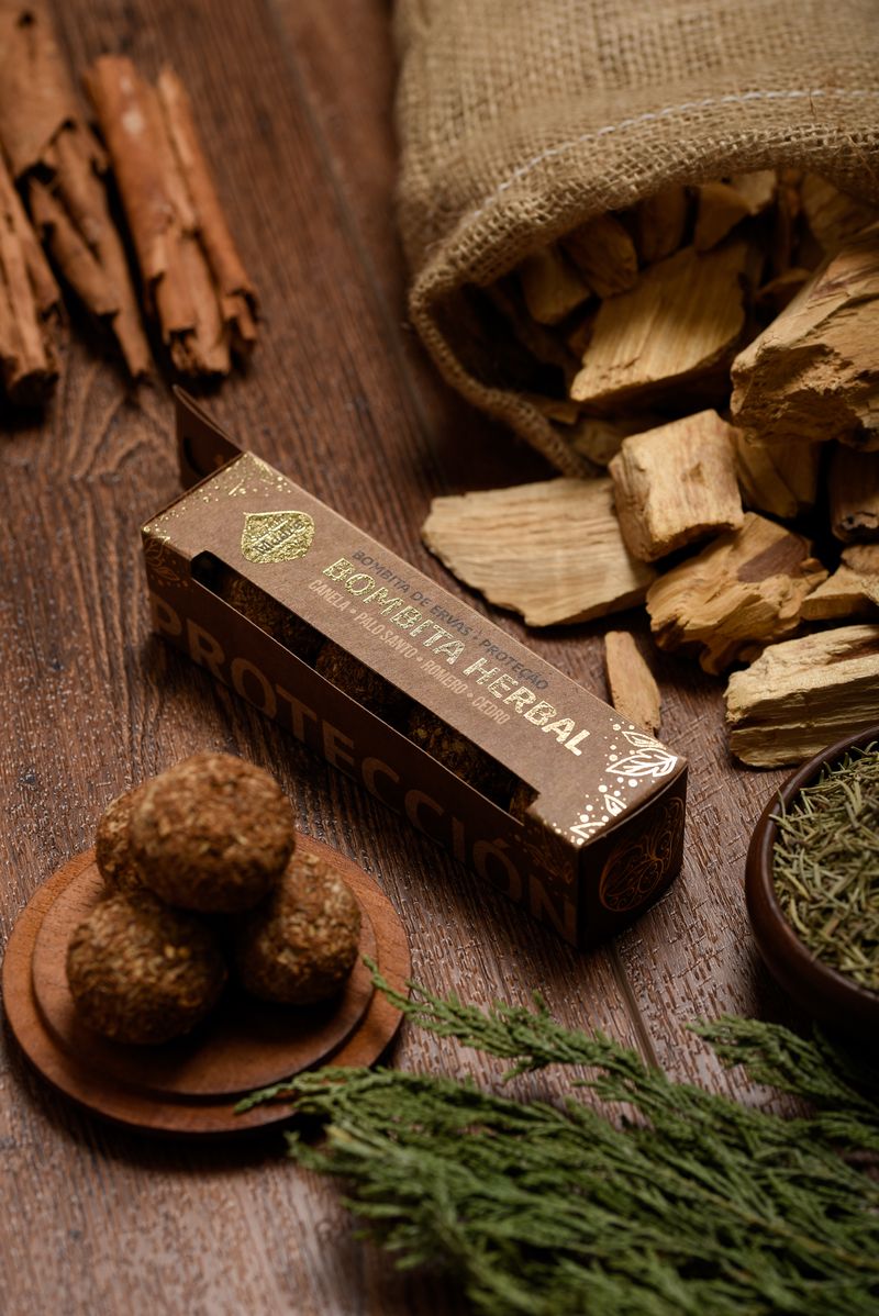 Sagrada Madre – Bombita Herbal - Räucherkugeln - Schutz - 4 Stk.