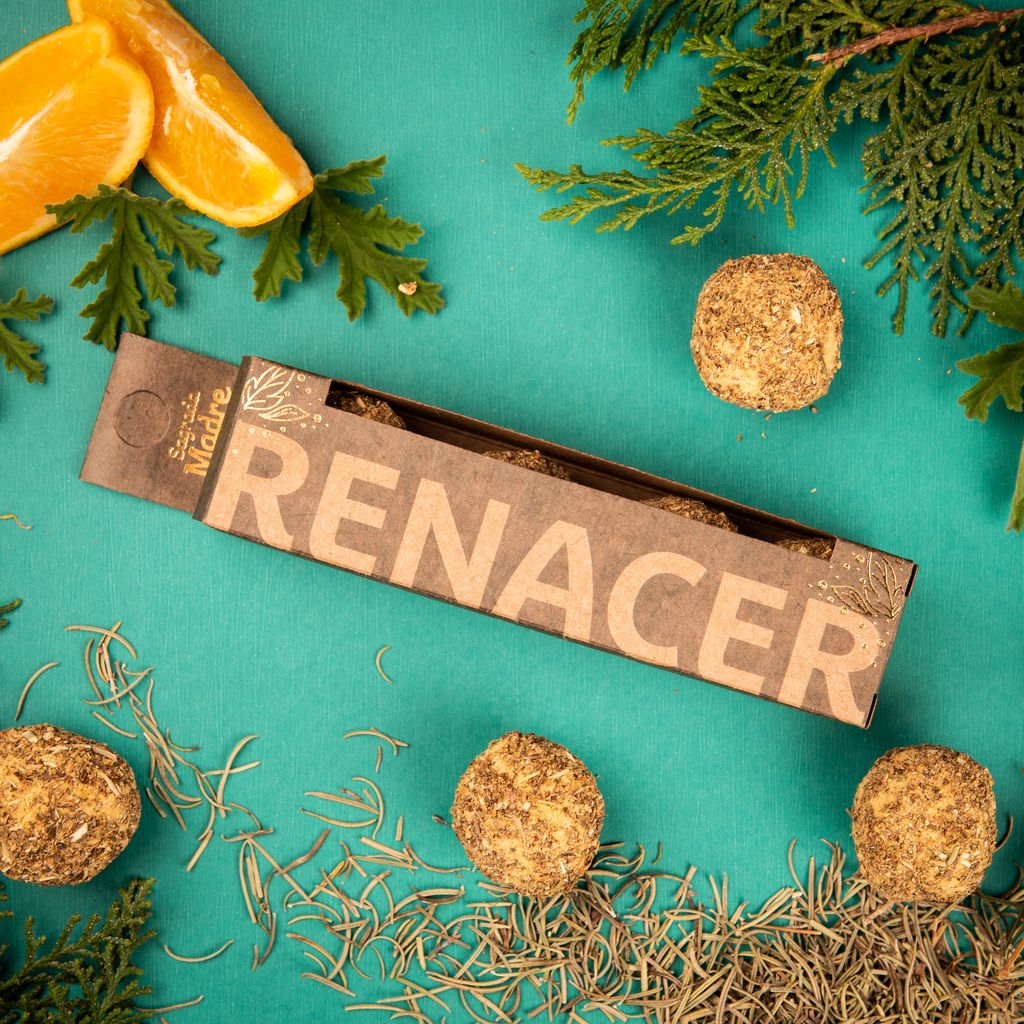 Sagrada Madre – Bombita Herbal - Räucherkugeln - Wiedergeburt - 4 Stk.