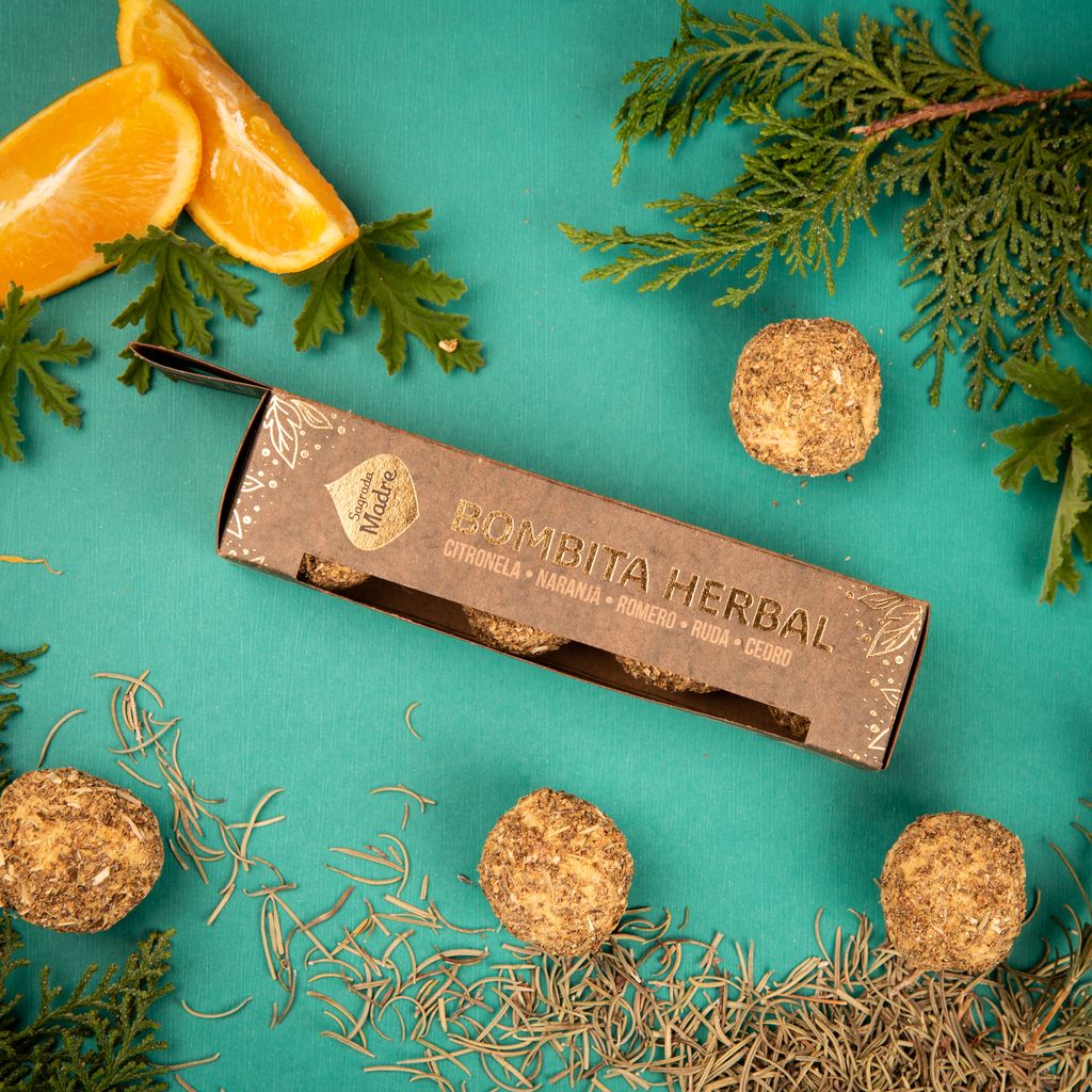 Sagrada Madre – Bombita Herbal - Räucherkugeln - Wiedergeburt - 4 Stk.