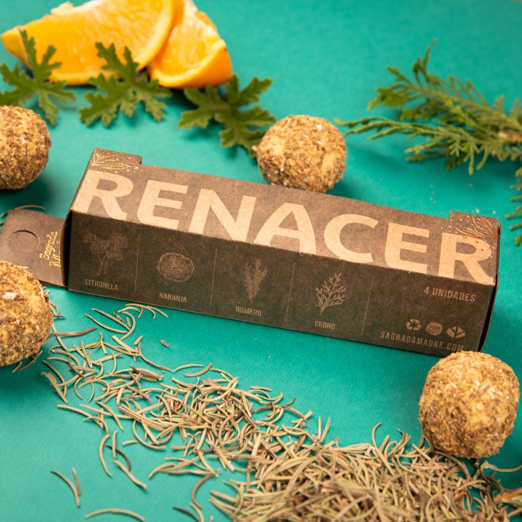 Sagrada Madre – Bombita Herbal - Räucherkugeln - Wiedergeburt - 4 Stk.