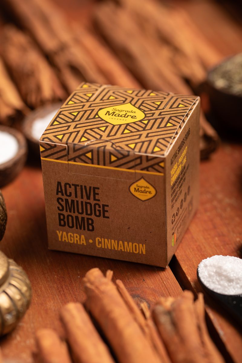 Sagrada Madre – Bombitas - Aktiv Räucherkugeln - Yagra & Zimt – 8 Stk.