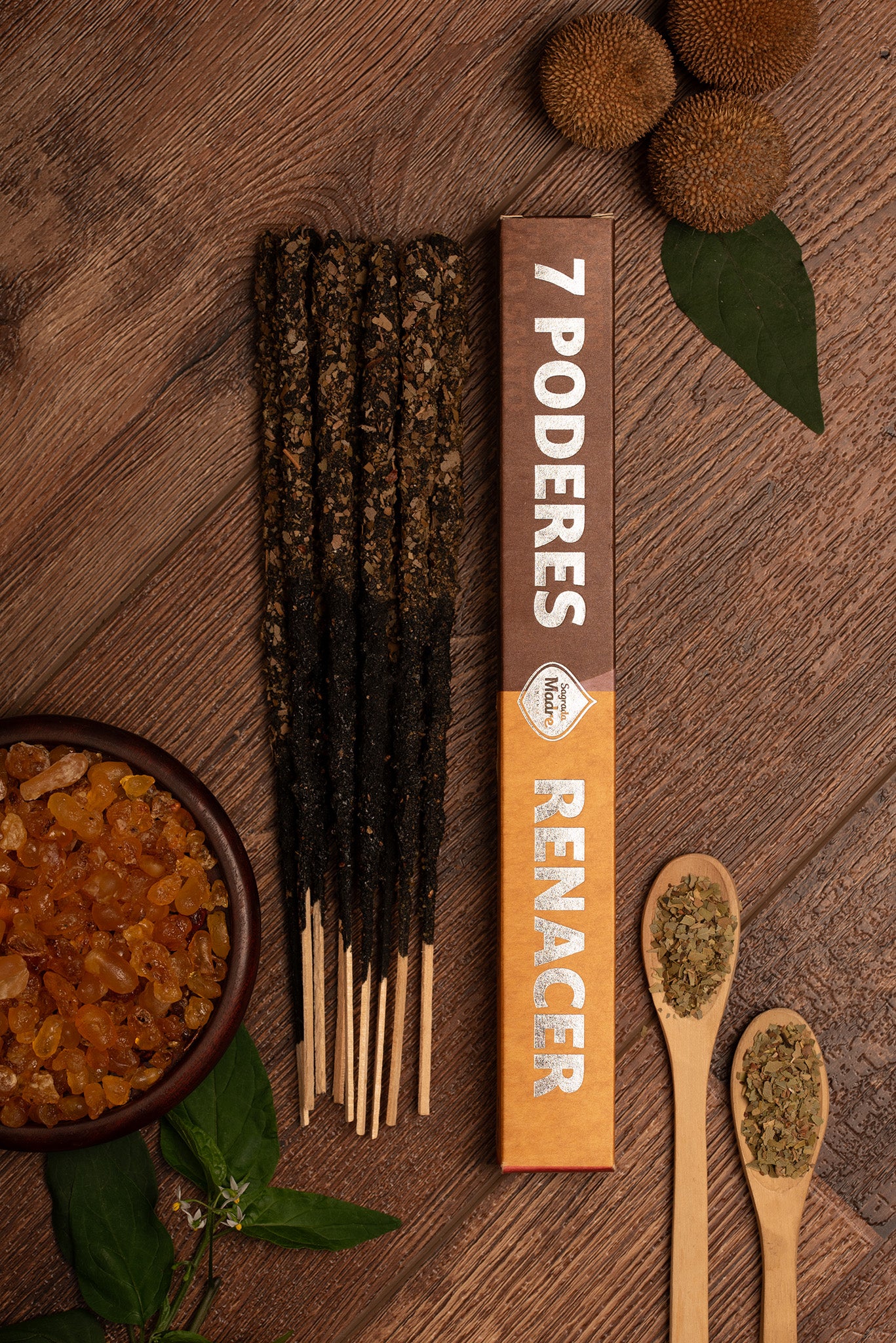 Sagrada Madre – DUO Räucherstäbchen - 7 Kräfte & Neuanfang - Weihrauch & Kräuter - 6 Stk.