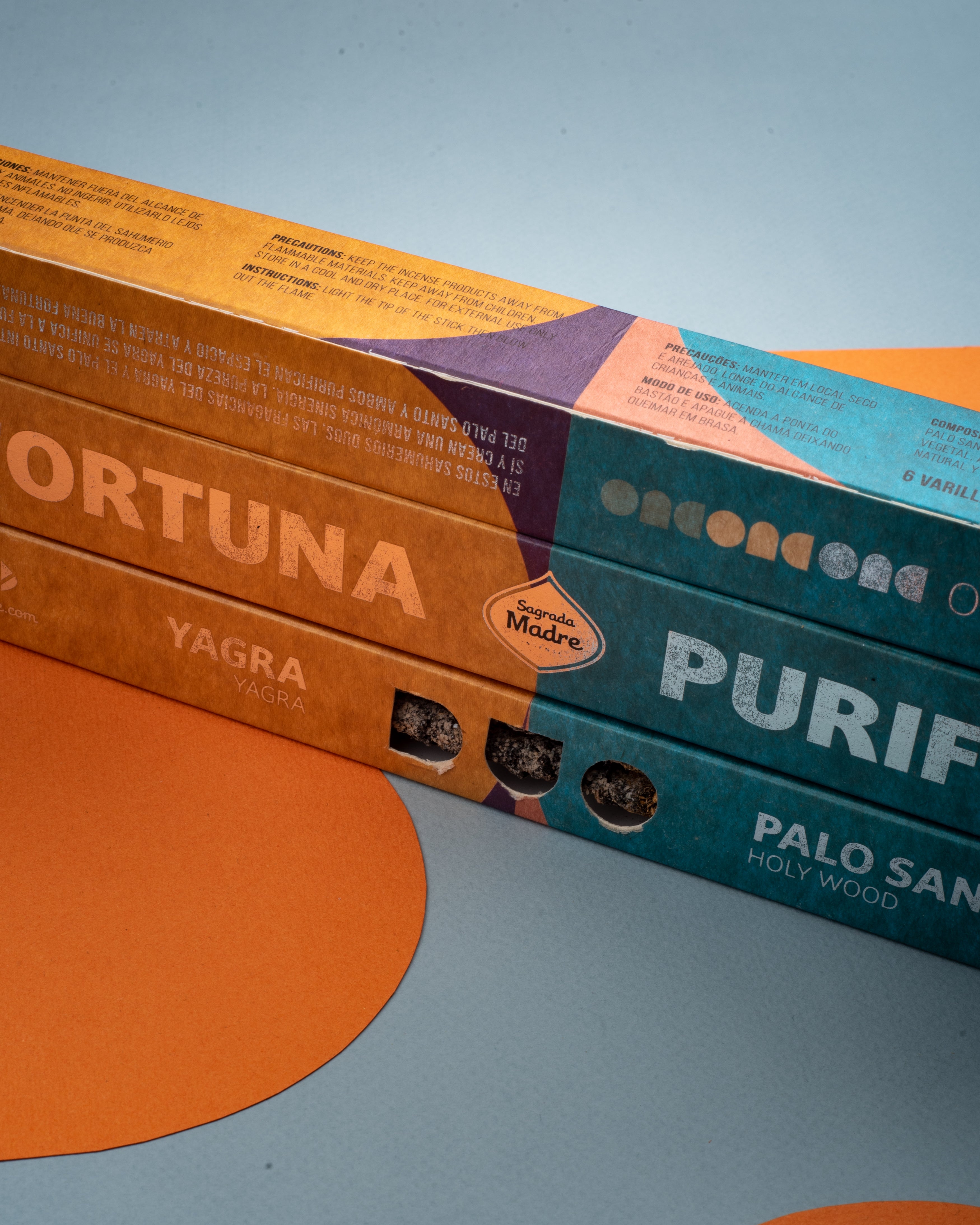 Sagrada Madre – DUO Räucherstäbchen - Glück & Reinigung - Yagra & Palo Santo - 6 Stk.