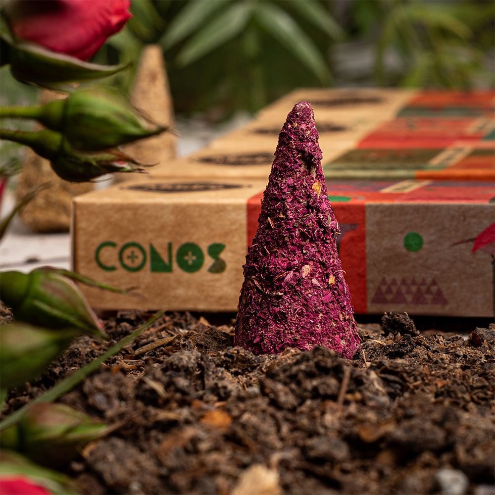 Sagrada Madre – Räucherkegel - Rosenblüten - Zieht Liebe an - 8 Stk.