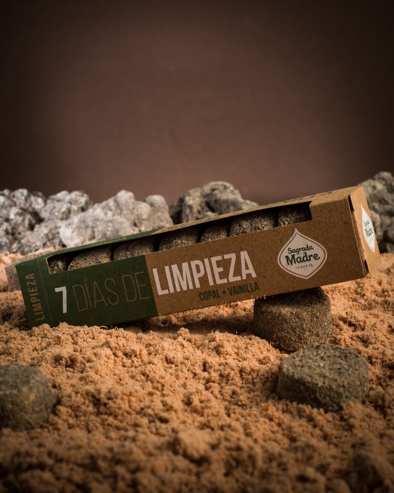 Sagrada Madre – Räucherpastillen „7 Tage Reinigung" - Copal & Vanille - 7 Stk.