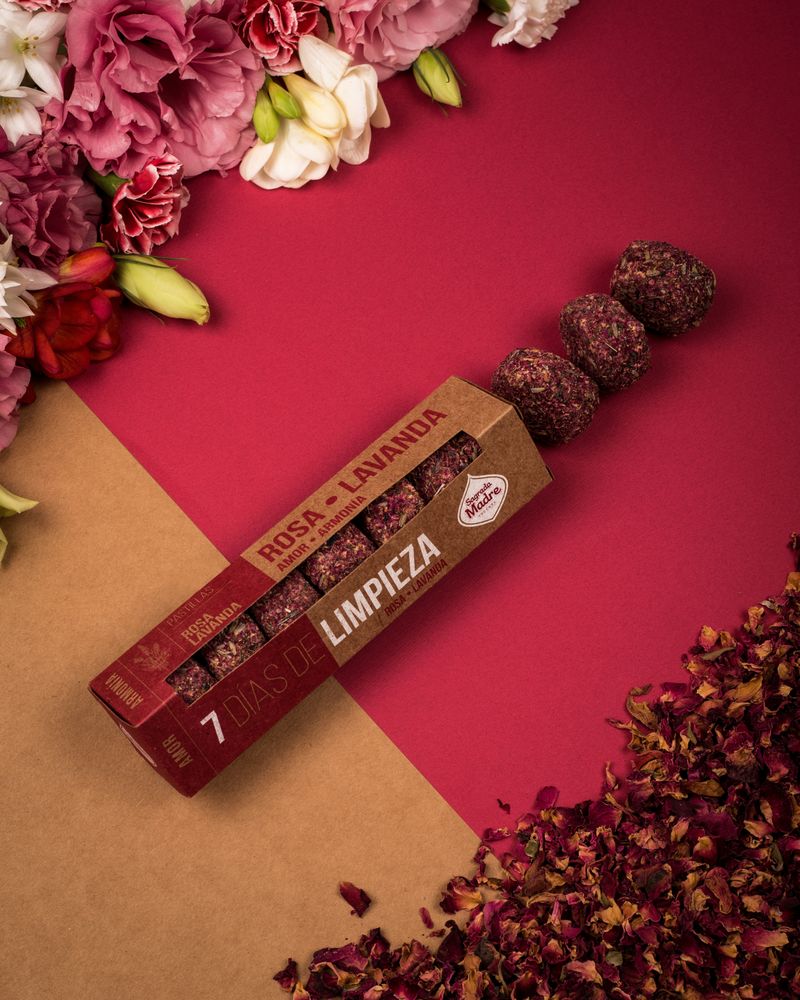 Sagrada Madre – Räucherpastillen „7 Tage Reinigung" - Rose & Lavendel - 7 Stk.