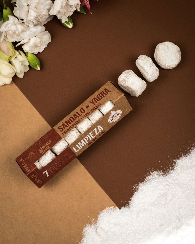 Sagrada Madre – Räucherpastillen „7 Tage Reinigung" - Sandelholz & Yagra - 7 Stk.