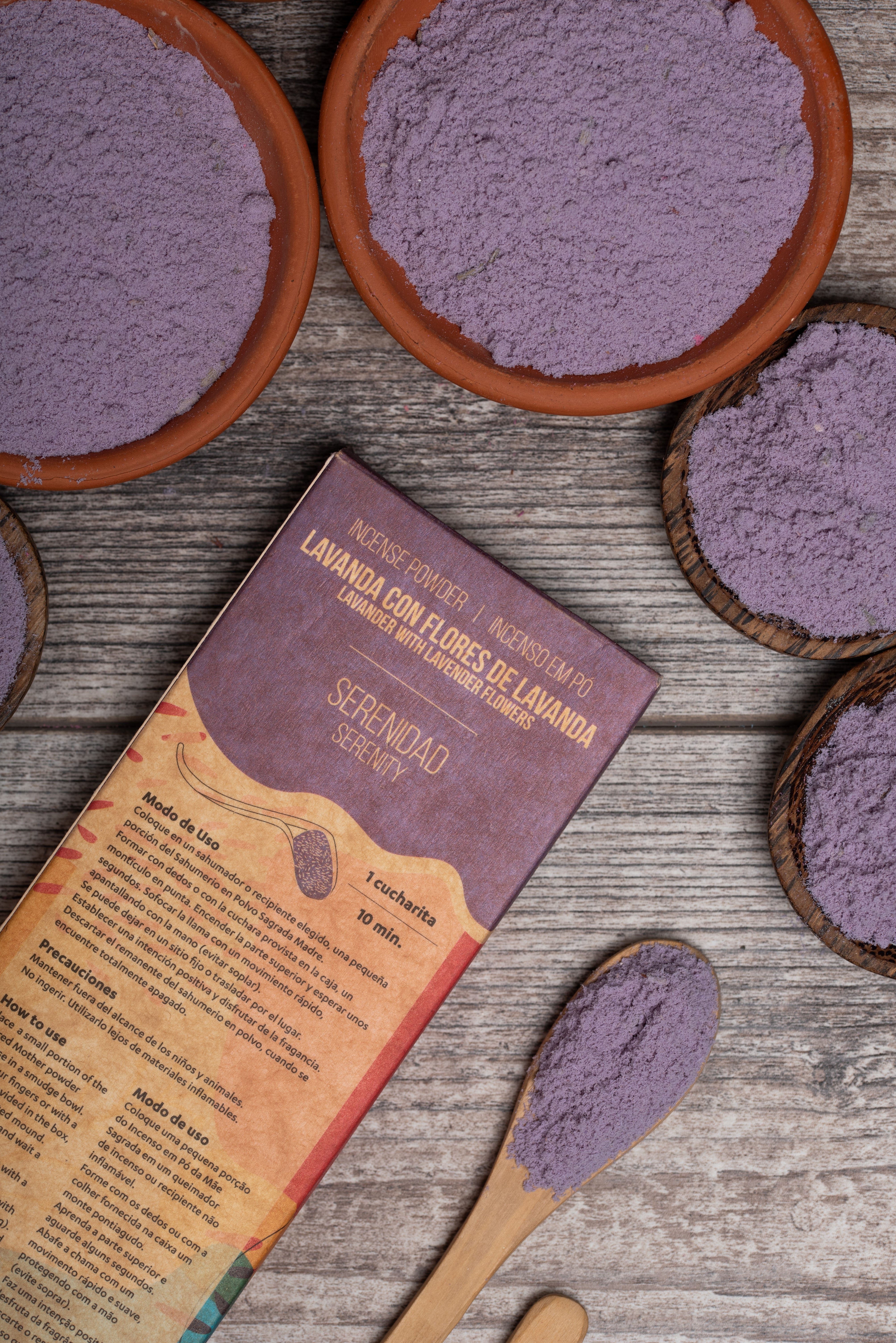 Sagrada Madre – Räucherpulver „Lavendel mit Lavendelblüten“ - 45 g