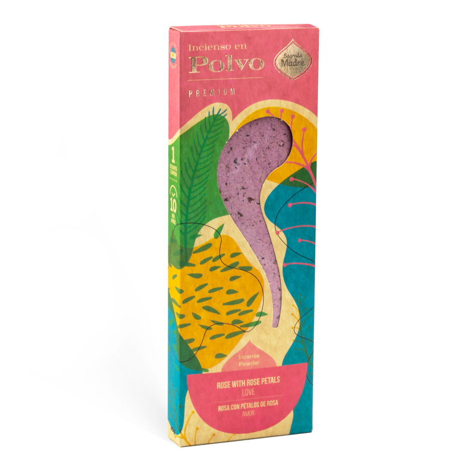 Sagrada Madre – Räucherpulver „Rose mit Rosenblüten“ - 45 g