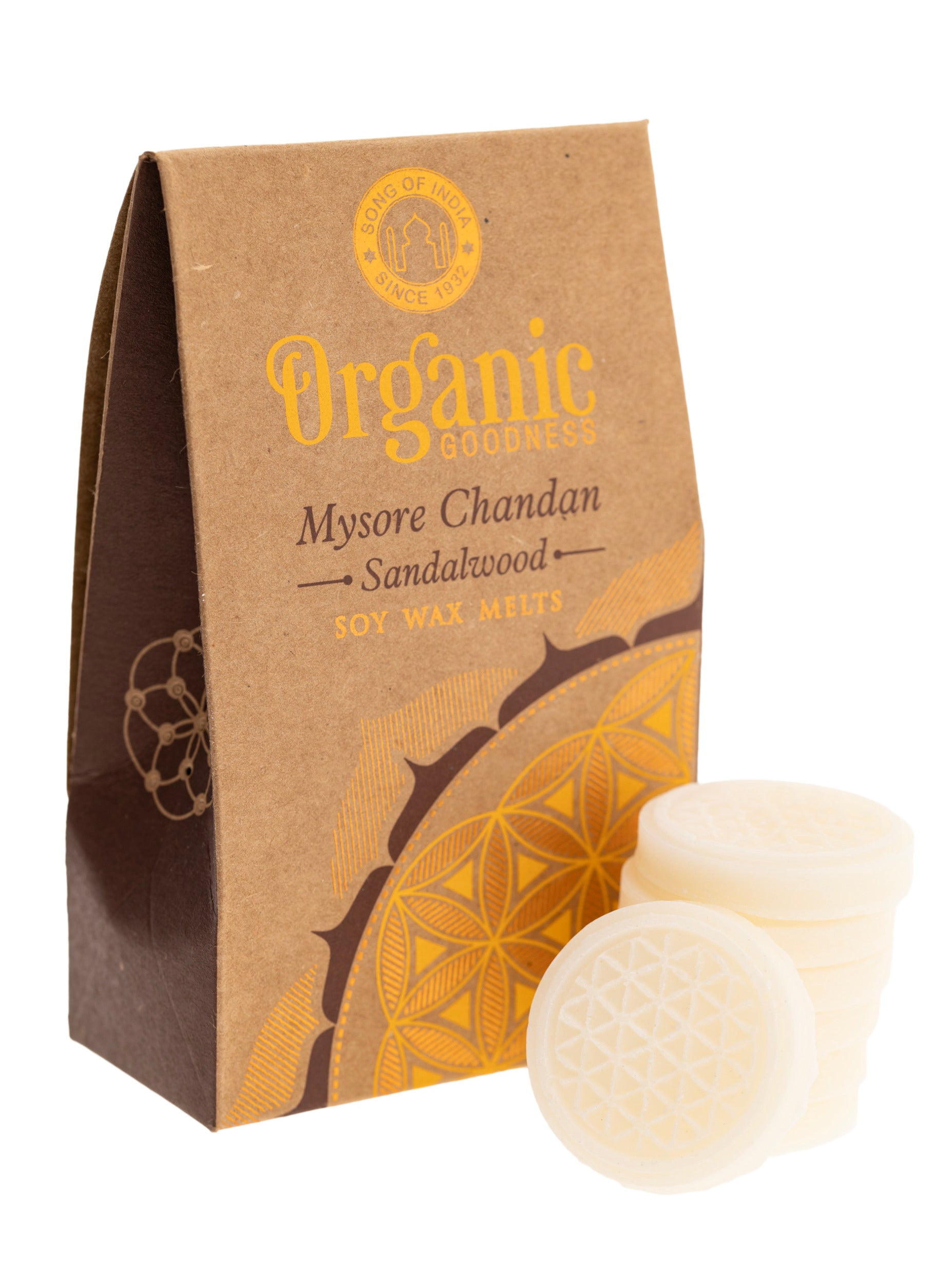 Sandelholz - Wachstaler - Blume des Lebens - für Aromalampen