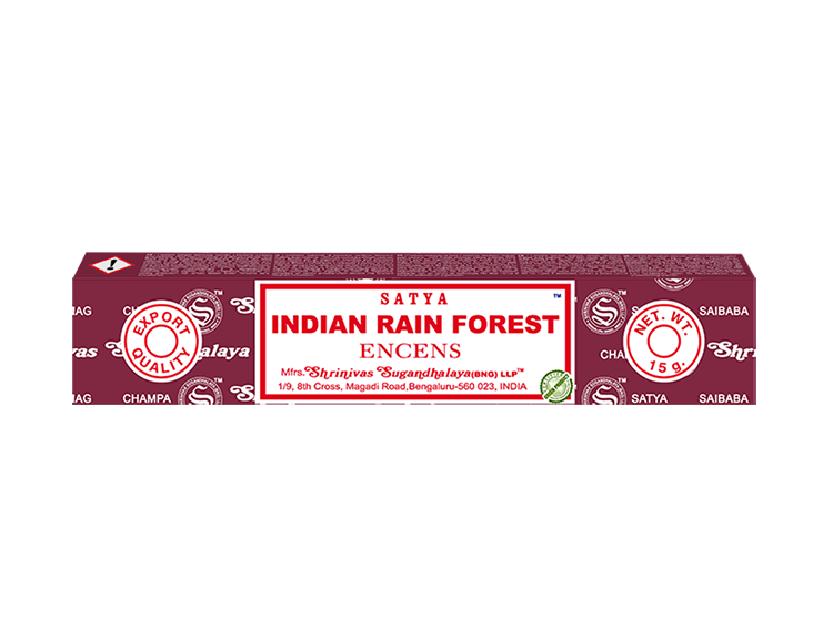Satya - Indian Rain Forest (Indischer Regenwald) – Räucherstäbchen – 15 g Schachtel (ca. 12–15 Stäbchen)