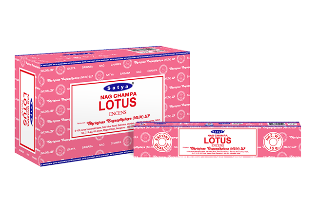 Satya - Lotus – Räucherstäbchen – 15 g Schachtel (ca. 12–15 Stäbchen)