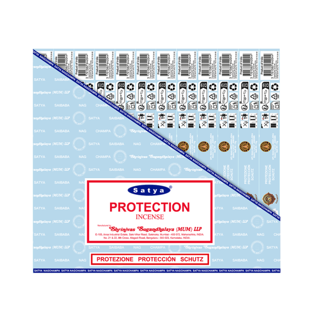 Satya - Protection (Schutz & Sicherheit) – Räucherstäbchen – 15 g Schachtel (ca. 12–15 Stäbchen)