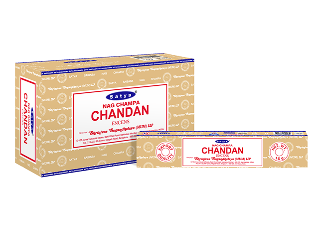 Satya - Chandan – Räucherstäbchen – 15 g Schachtel (ca. 12–15 Stäbchen)