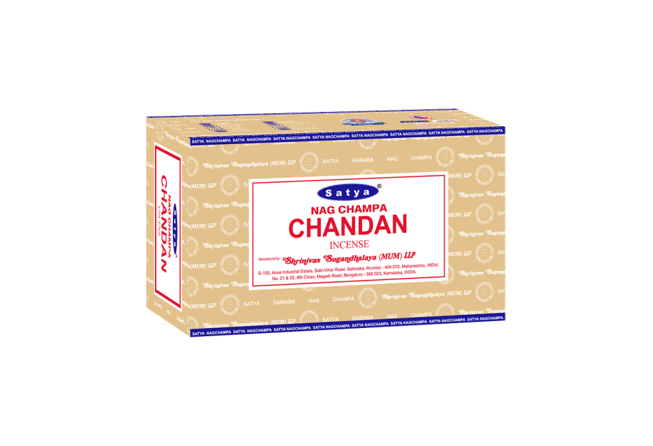 Satya - Chandan – Räucherstäbchen – 15 g Schachtel (ca. 12–15 Stäbchen)