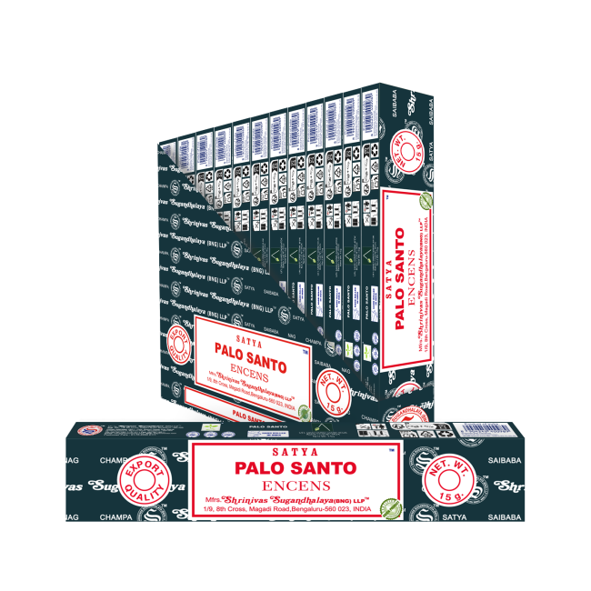 Satya - Palo Santo (Heiliges Holz) – Räucherstäbchen – 15 g Schachtel (ca. 12–15 Stäbchen)