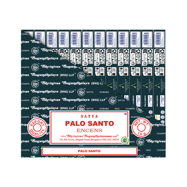 Satya - Palo Santo (Heiliges Holz) – Räucherstäbchen – 15 g Schachtel (ca. 12–15 Stäbchen)