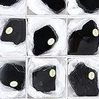 Schörl-Platte (Anschliff), 5-7 cm – polierte Scheibe aus schwarzem Turmalin - Schutz & Erdung