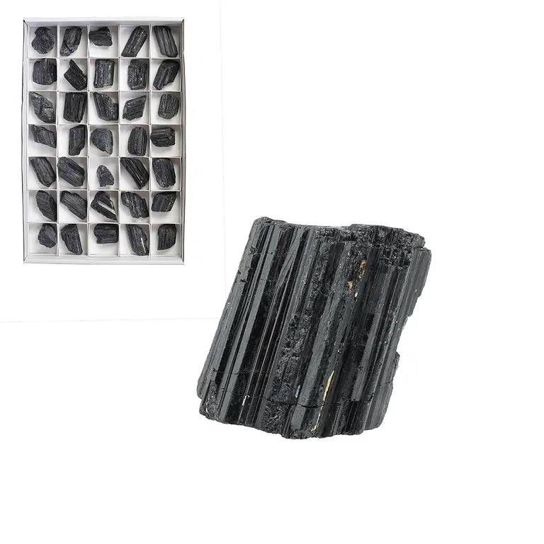 Schörl Rohsteine (ca. 4–5 cm) – Schwarzer Turmalin für Schutz & Gelassenheit