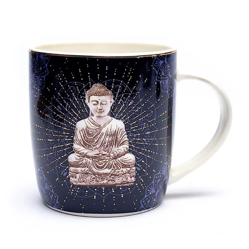 Teetasse mit Sieb – Buddha blau - 400 ml