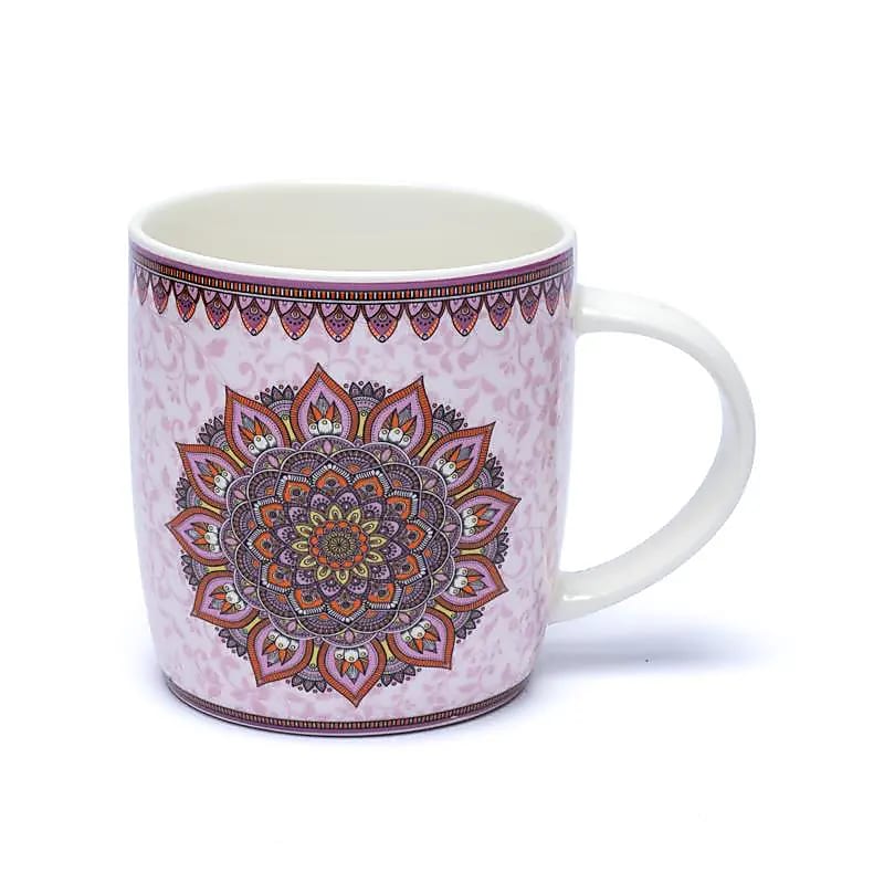 Teetasse mit Sieb – Mandala Lila - 400 ml