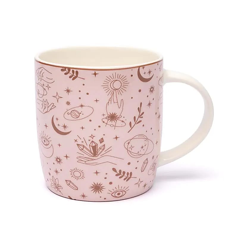 Teetasse mit Sieb – Mystische Symbole - 400 ml