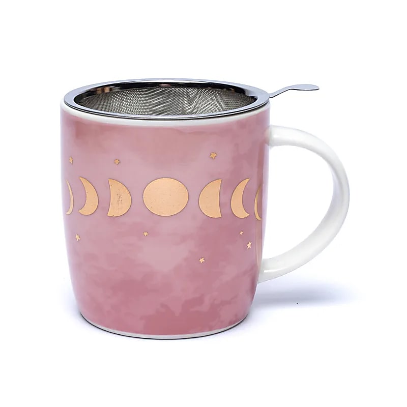 Teetasse mit Sieb & Deckel – Mondphasen - 400 ml