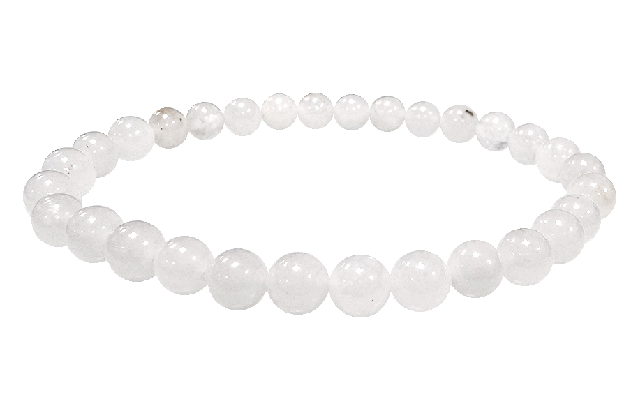 Weiß Jade - A Qualität - Perlenarmband 6 mm