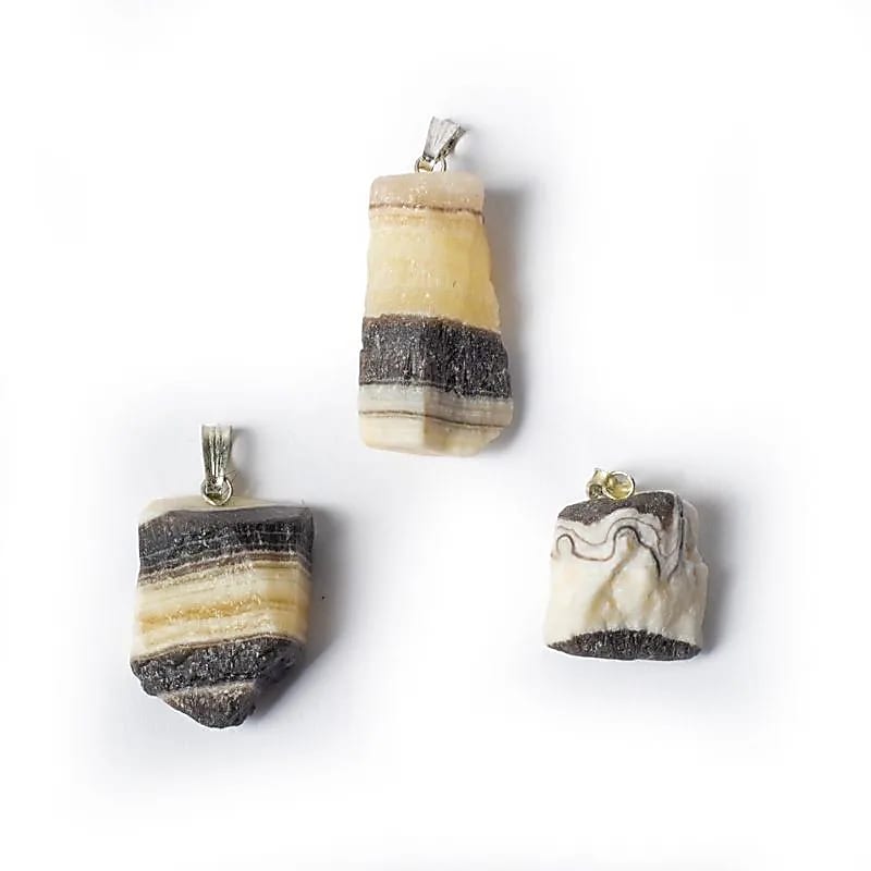 Zebra Onyx - Roh - Edelsteinanhänger ca. 2,5 cm