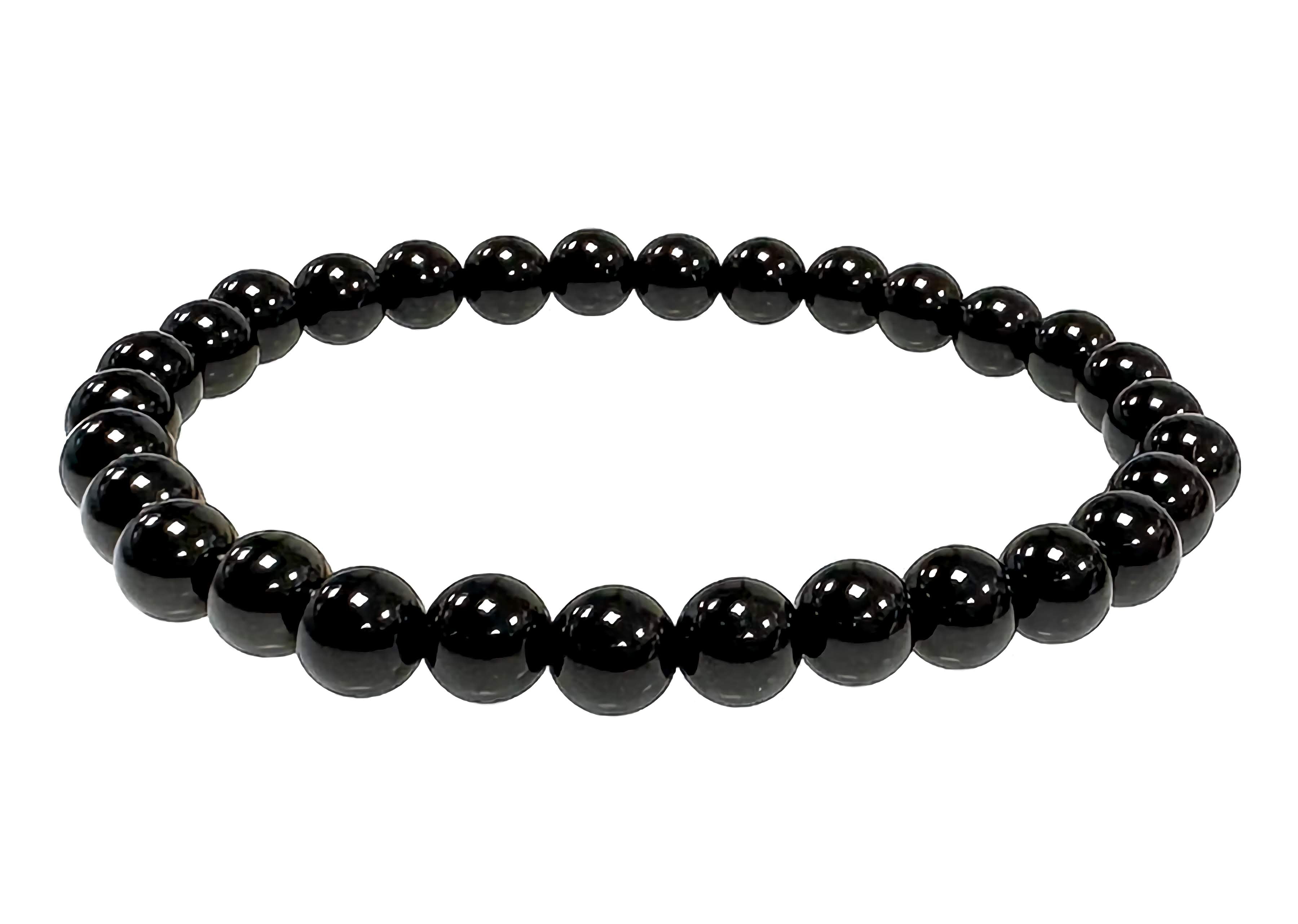 Onyx - A Qualität - Perlenarmband 6 mm