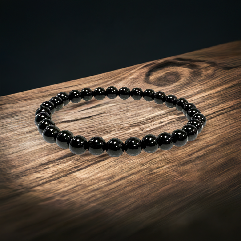 Onyx - A Qualität - Perlenarmband 6 mm
