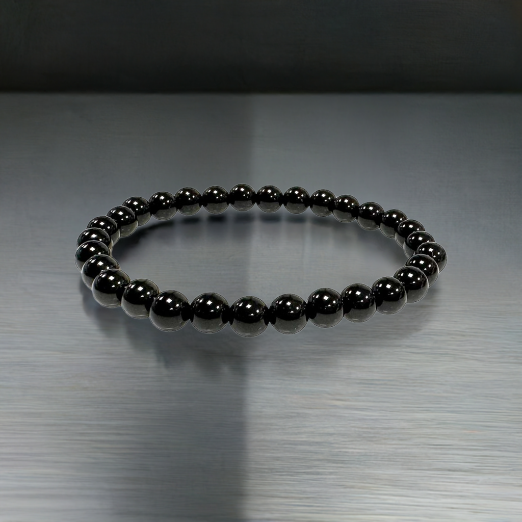 Onyx - A Qualität - Perlenarmband 6 mm