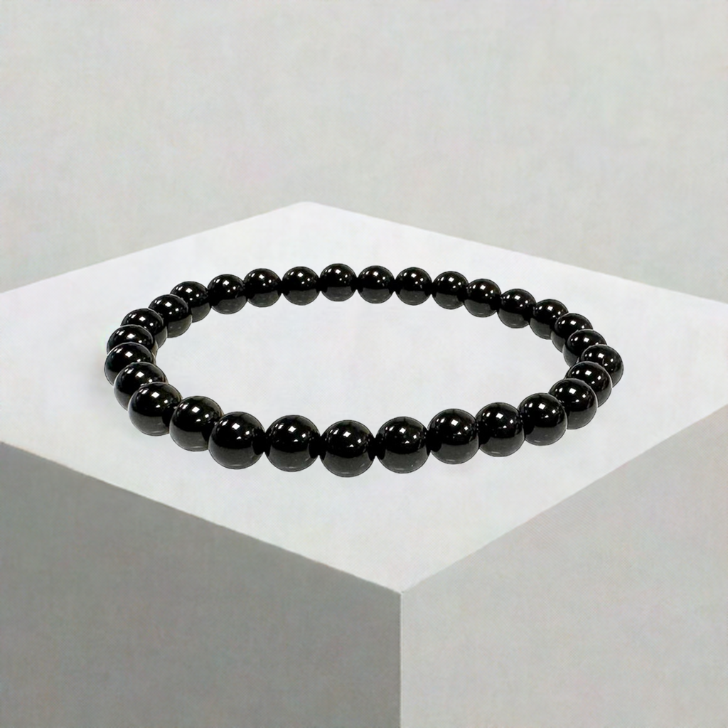 Onyx - A Qualität - Perlenarmband 6 mm