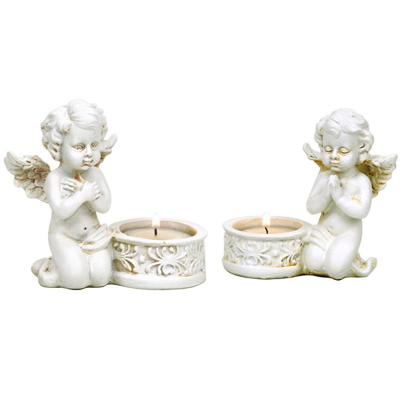 Engel Cupido mit Kerzenhalter