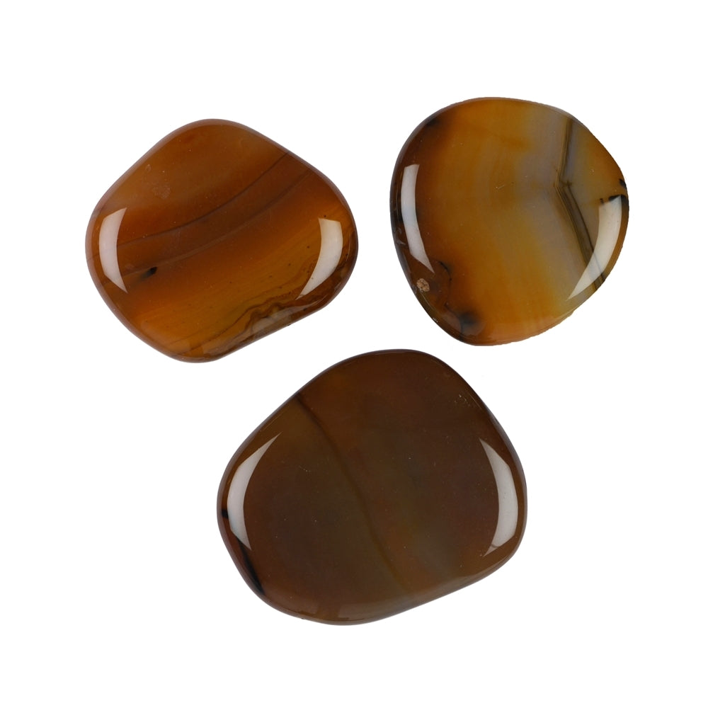 Scheibenstein Carneol - gebrannt - 3 - 4,5 cm