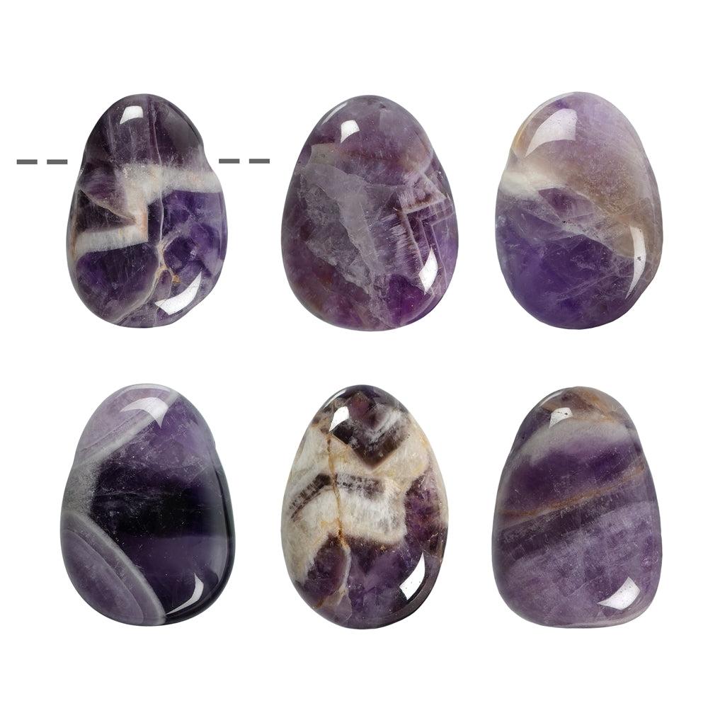 Amethyst - Trommelstein gebohrt - Größe 1,5 - 3 cm