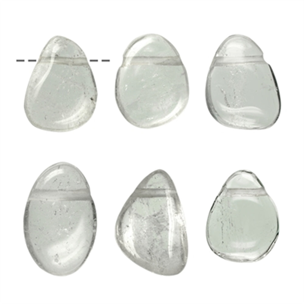 Trommelstein Bergkristall gebohrt, groß, ca. 4cm