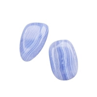 Freeform Chalcedon (blau) gebohrt, 3,5 - 5,0cm (groß)