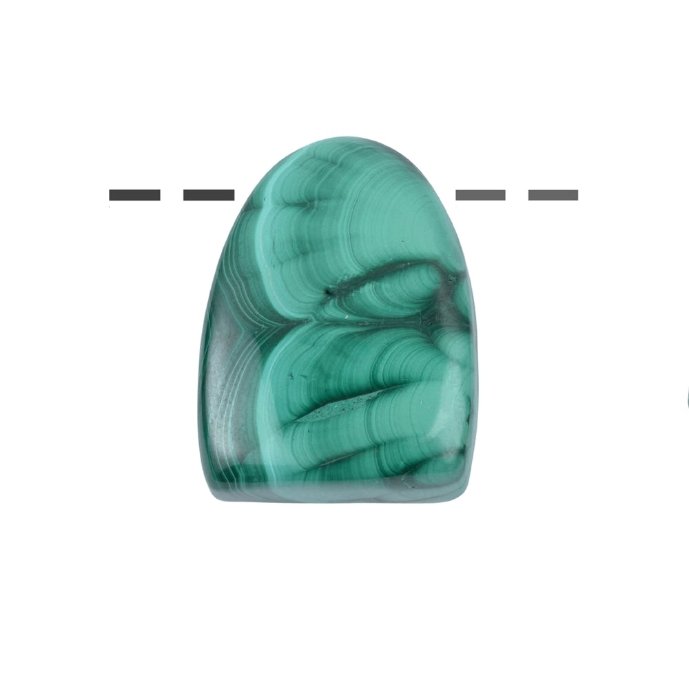 Trommelstein Malachit extra (stab.) gebohrt, 3,5cm