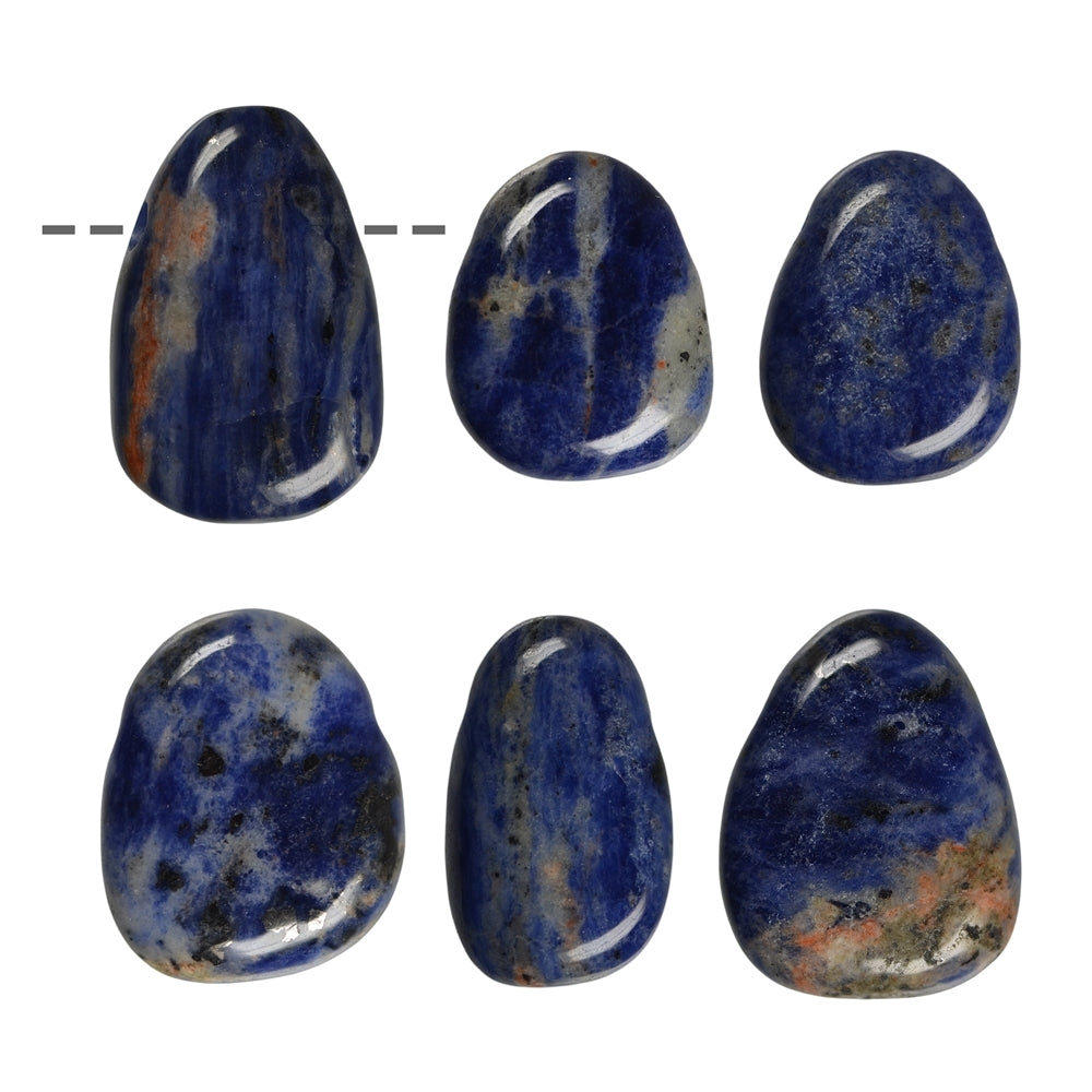 Trommelstein Sodalith gebohrt