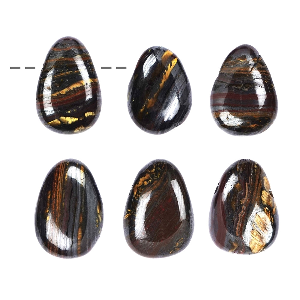 Trommelstein Tigereisen gebohrt